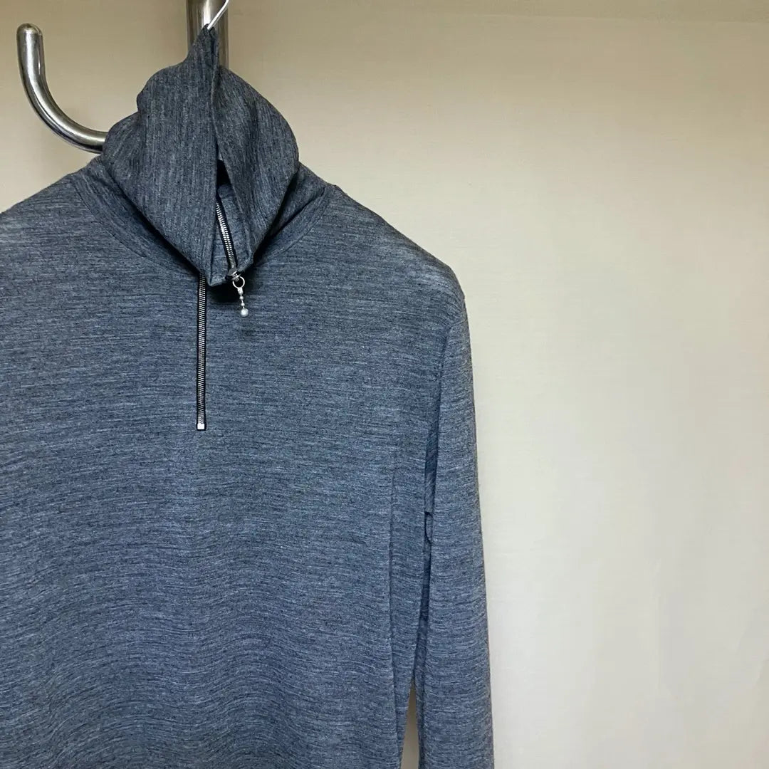 New XL 24aw JIL SANDER half zip logo knit 17387