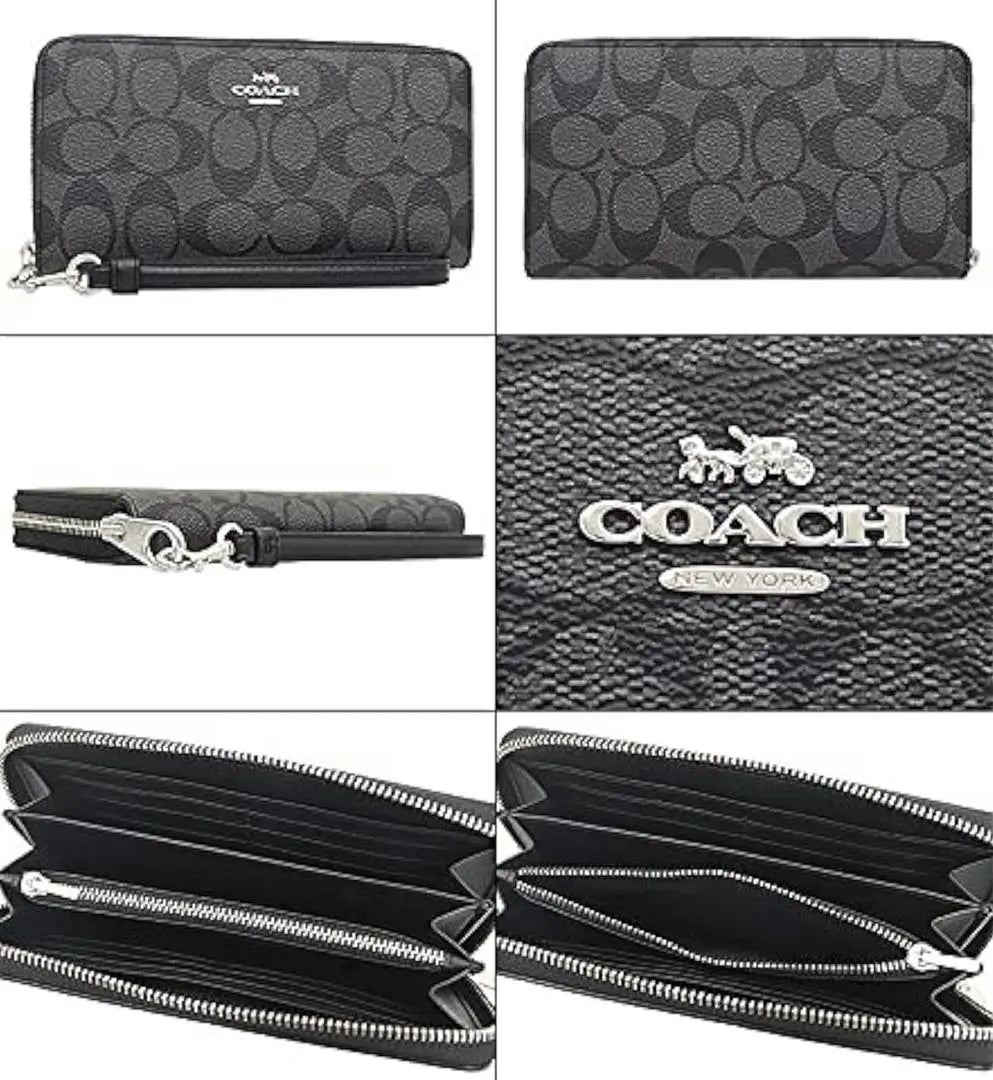 COACH Long Wallet Coach Signature Outlet Item with Strap