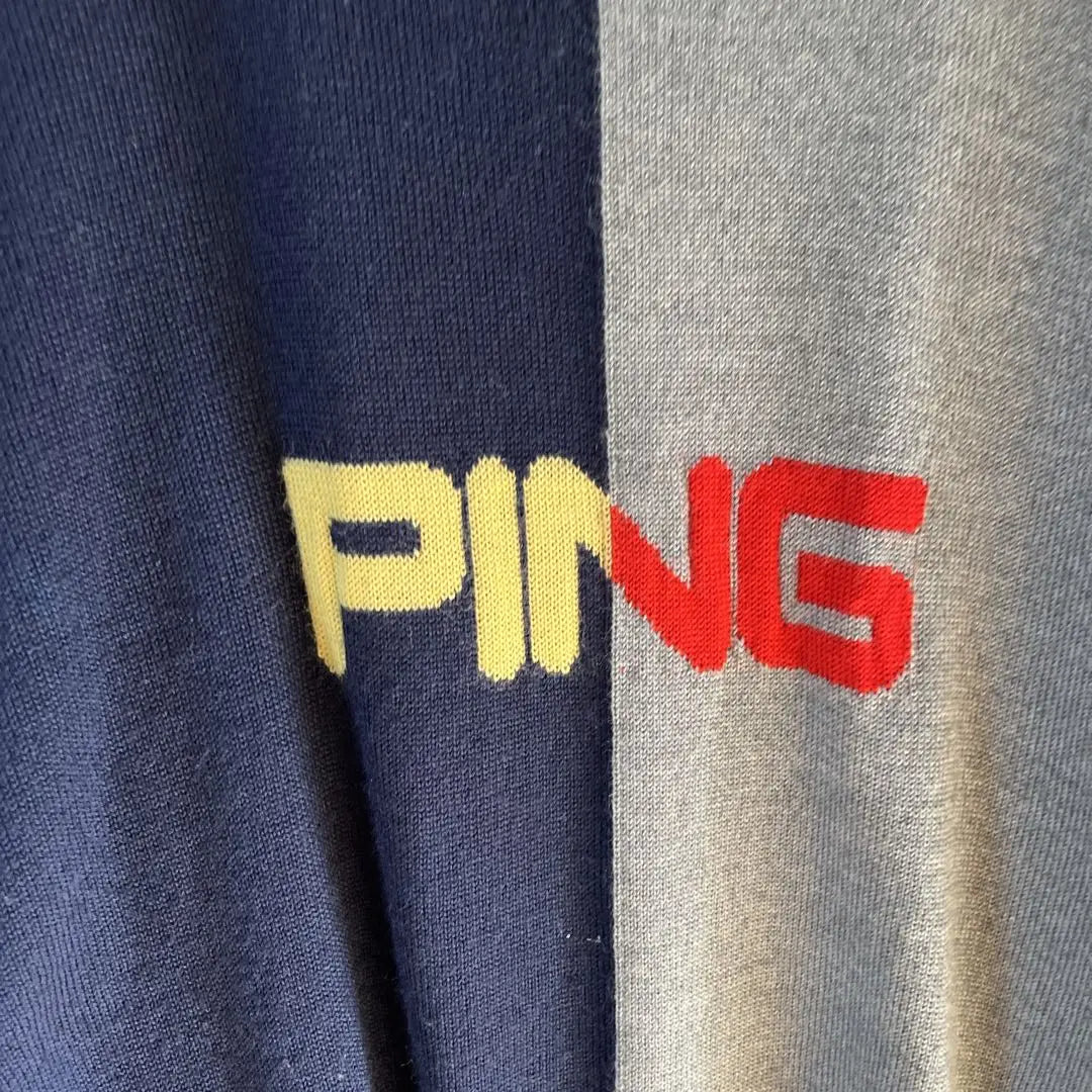 PING Knitted sweatshirt Wool sweater Colorful L Men's V1