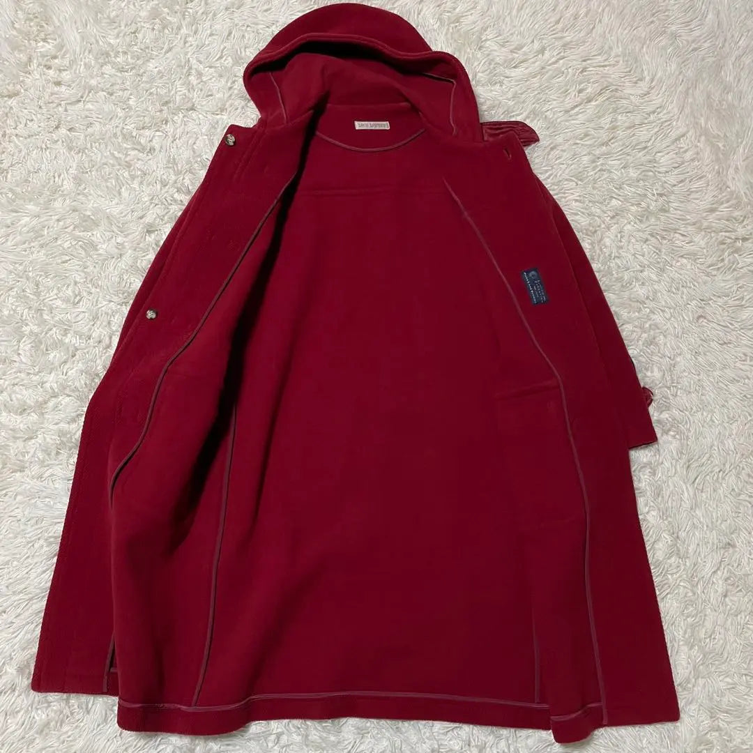 Duffel coat herringbone made in Japan Bordeaux 9AR wool