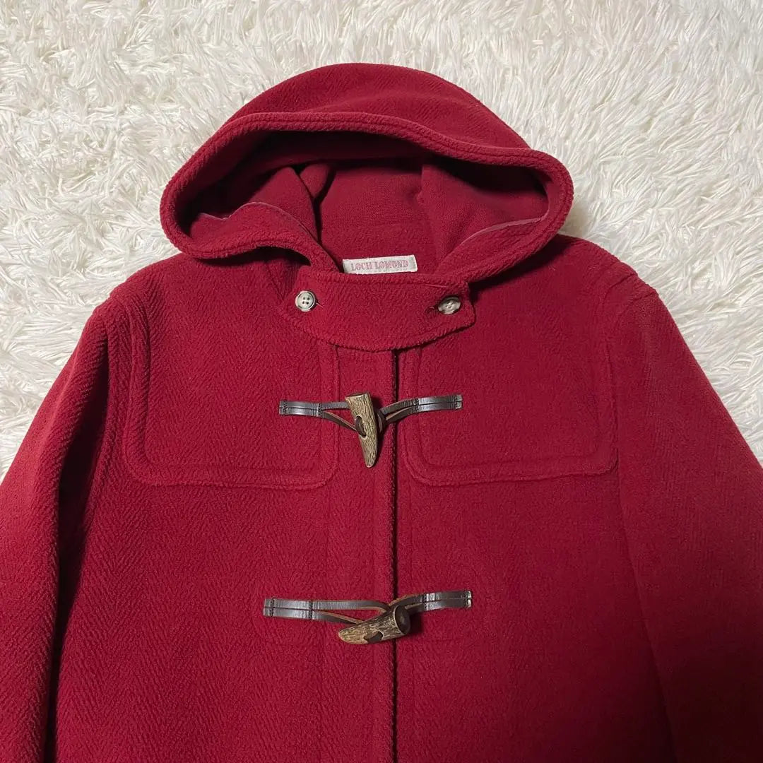 Duffel coat herringbone made in Japan Bordeaux 9AR wool