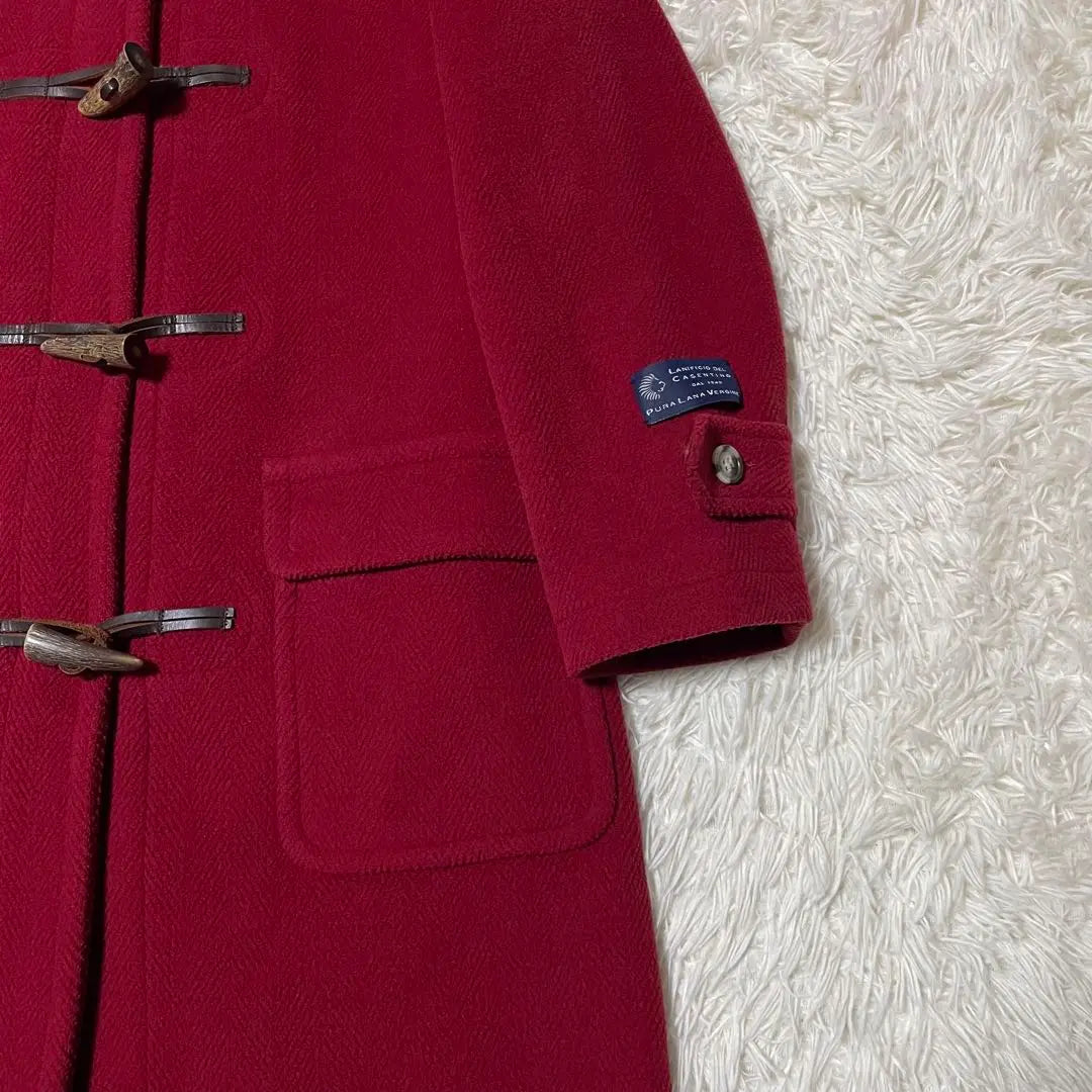 Duffel coat herringbone made in Japan Bordeaux 9AR wool