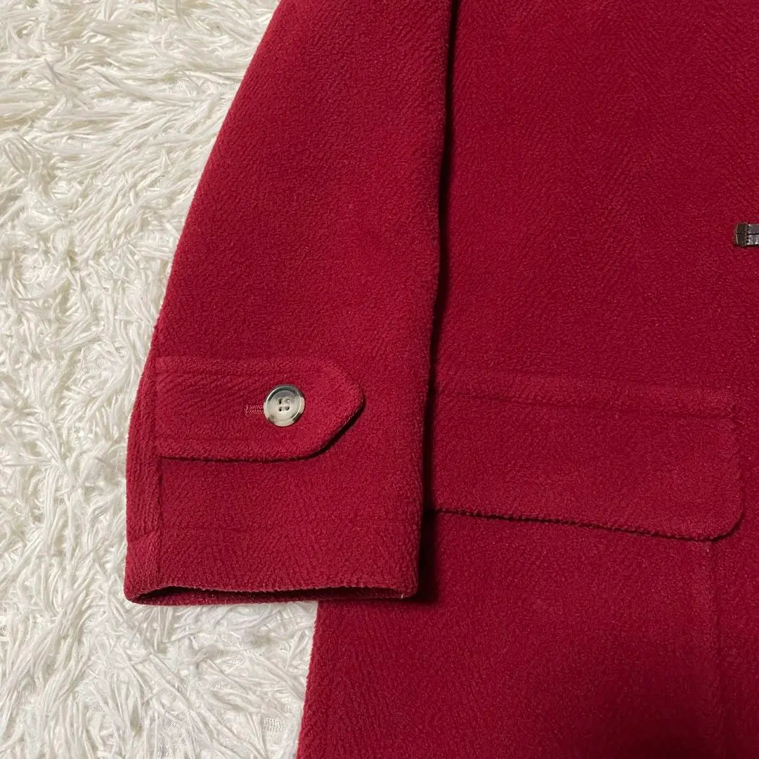 Duffel coat herringbone made in Japan Bordeaux 9AR wool