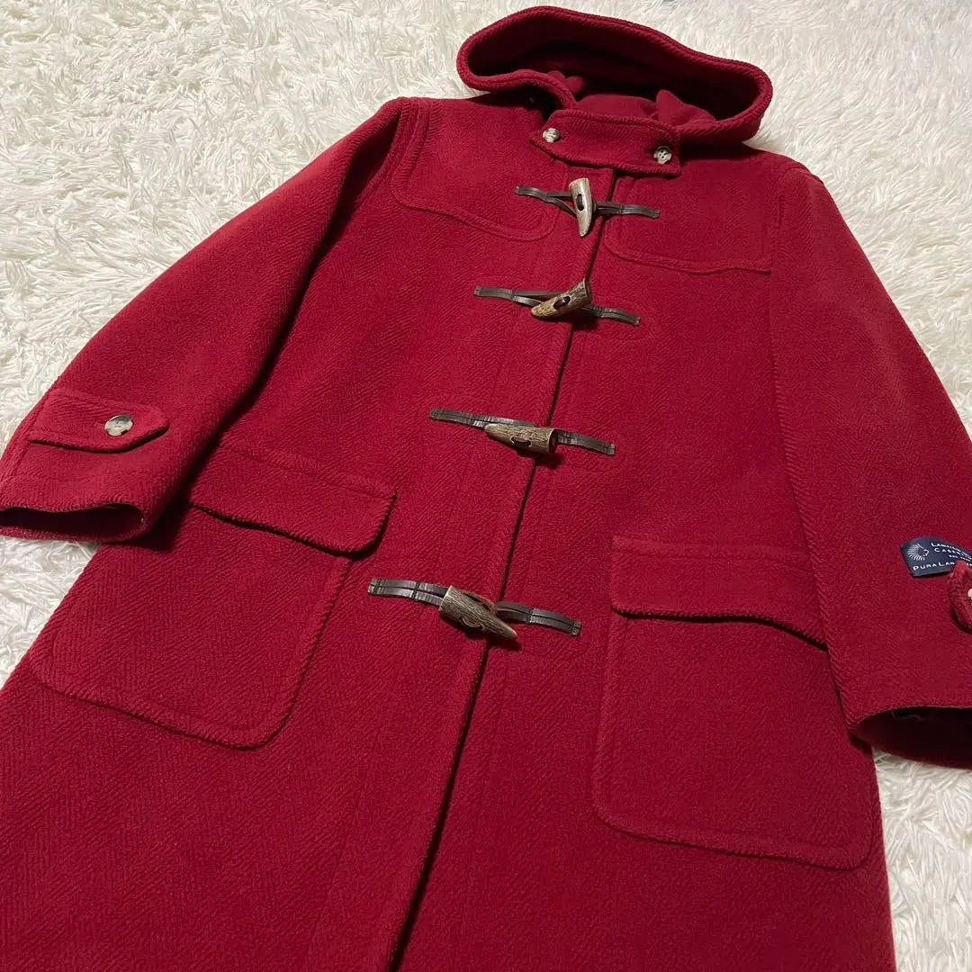 Duffel coat herringbone made in Japan Bordeaux 9AR wool