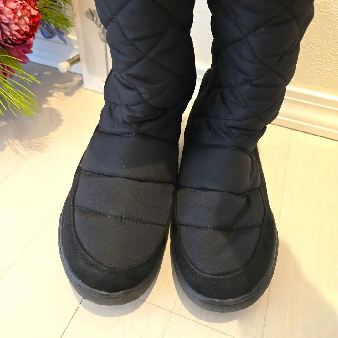 Botas Hawkins Sports Fur de piel de oveja negra semilargas 24 cm | Hawkins Sports ファーブラックムートンブーツ 24cm