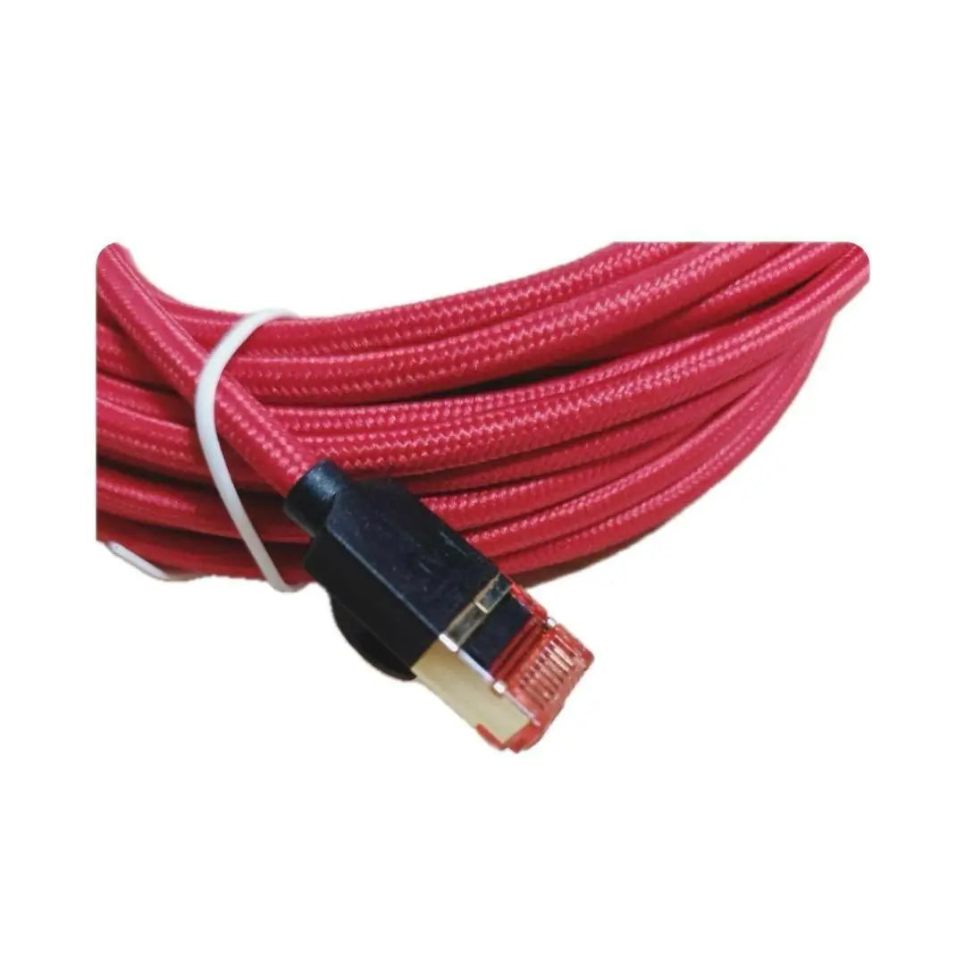 Cable LAN Rojo 10m CAT7 Módem router Compatible con PCs etc. Cable