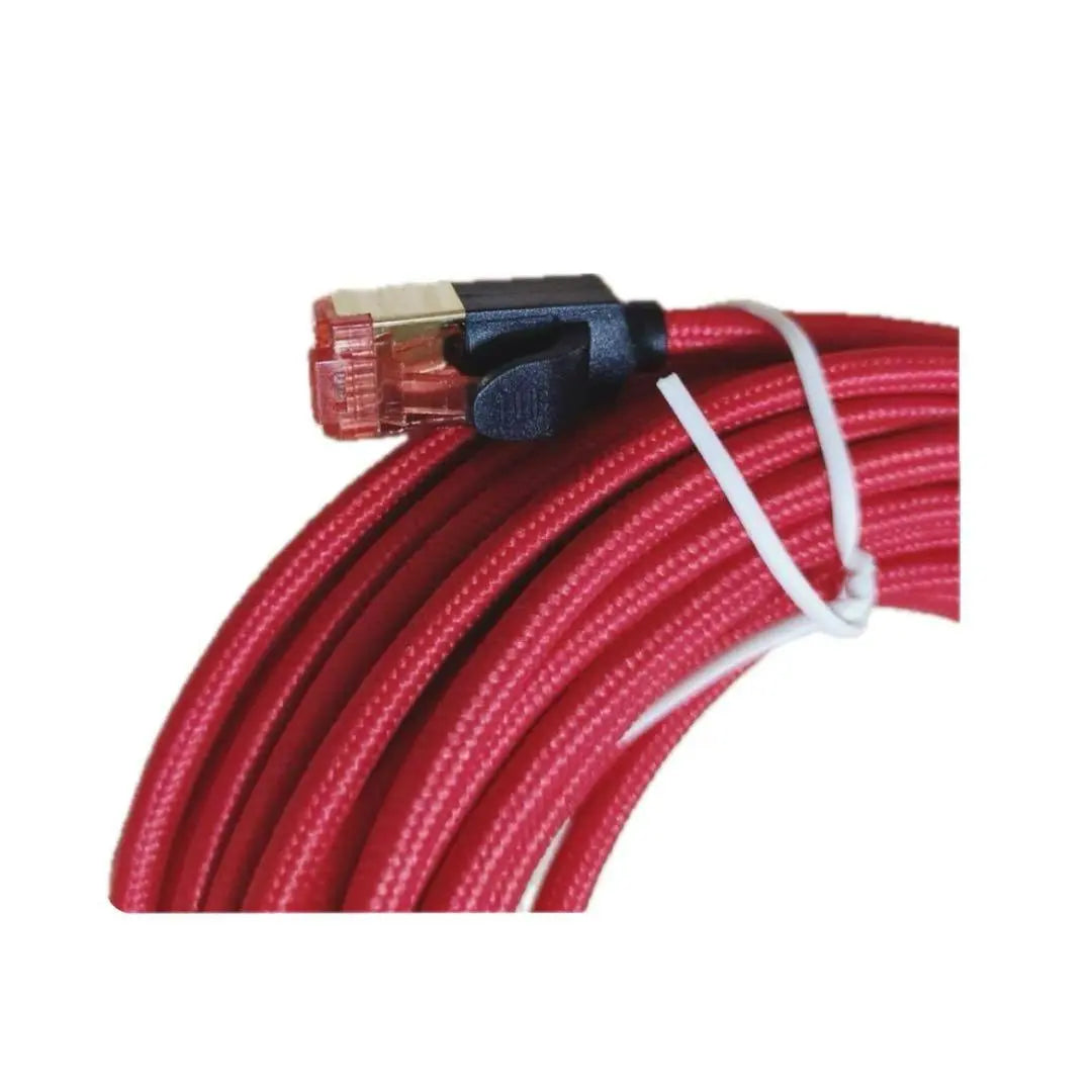 Cable LAN Rojo 10m CAT7 Módem router Compatible con PCs etc. Cable