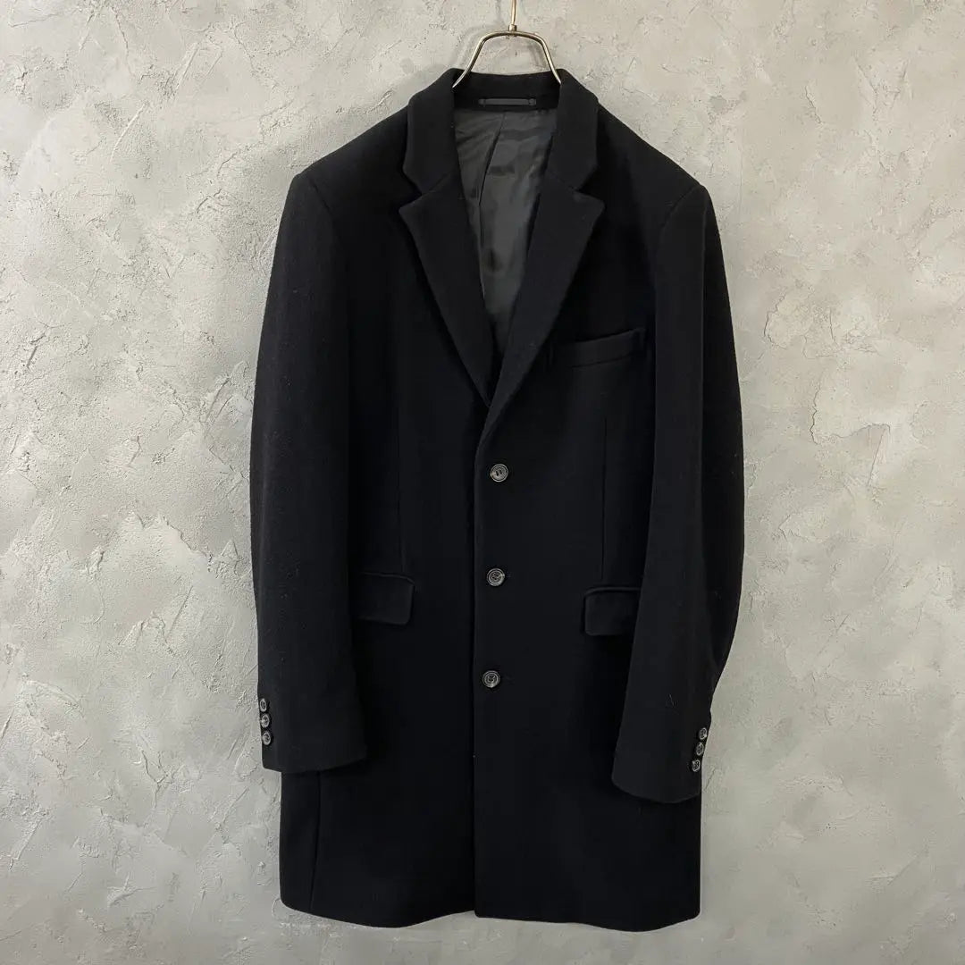 Journal Standard Chester Coat Wool High Quality Simple Black HD13