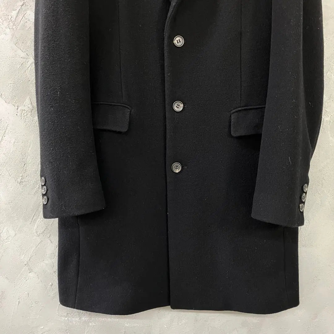 Journal Standard Chester Coat Wool High Quality Simple Black HD13