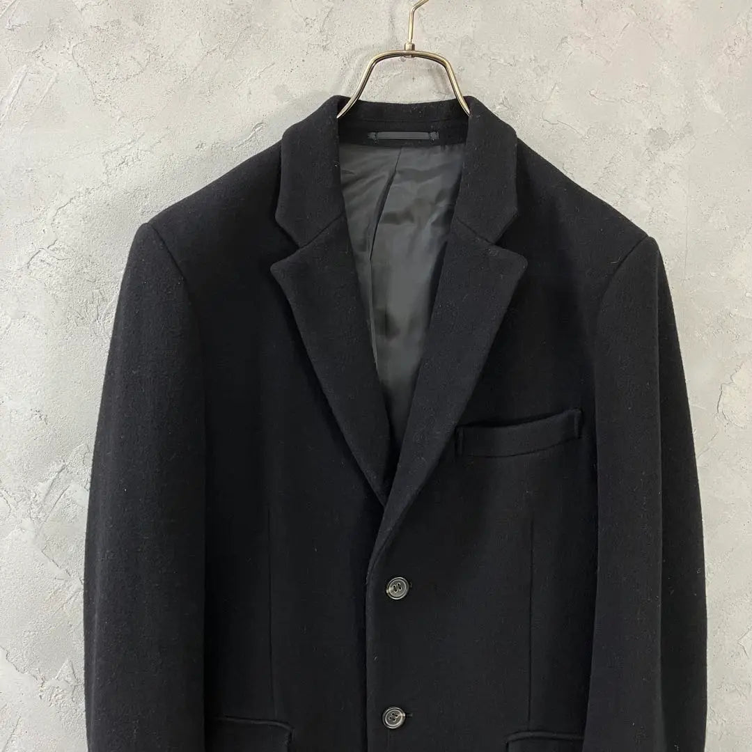 Journal Standard Chester Coat Wool High Quality Simple Black HD13