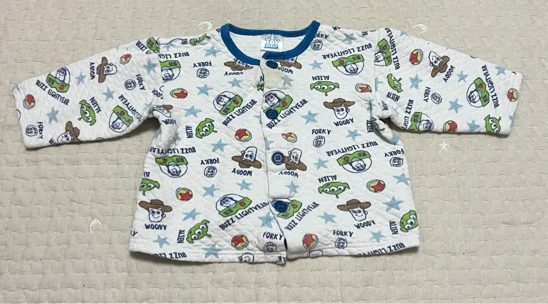 Toy Story Quilted Pajamas with belly wrap, long sleeves, long pants, front button 90