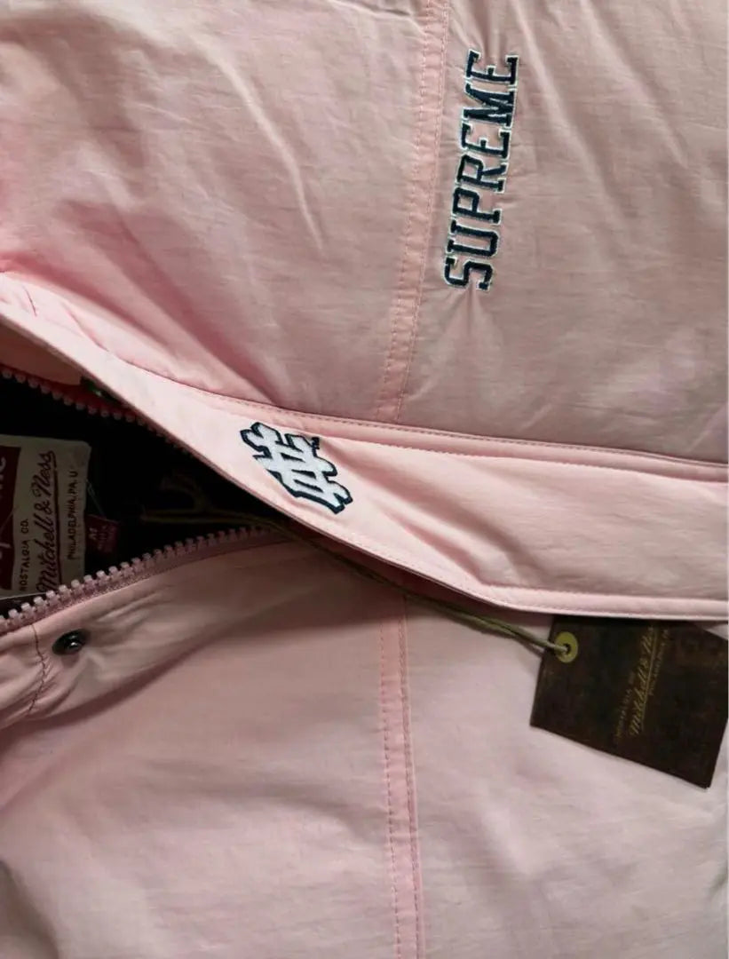 Supreme NCAA Hooded Stadium Jacket Pink