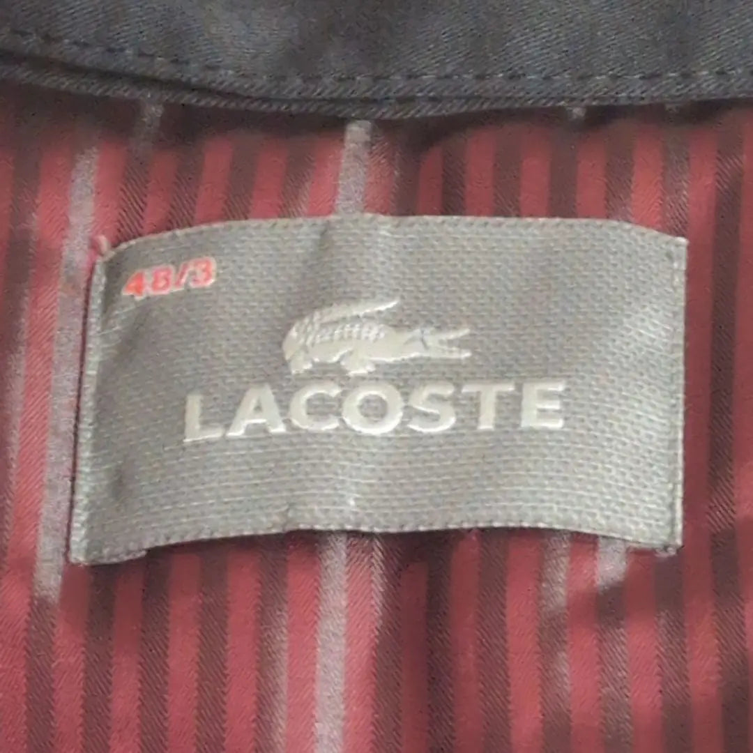 LACOSTE Abrigo Lacoste con cuello de acero inoxidable negro Hiyoku con forro de mohair