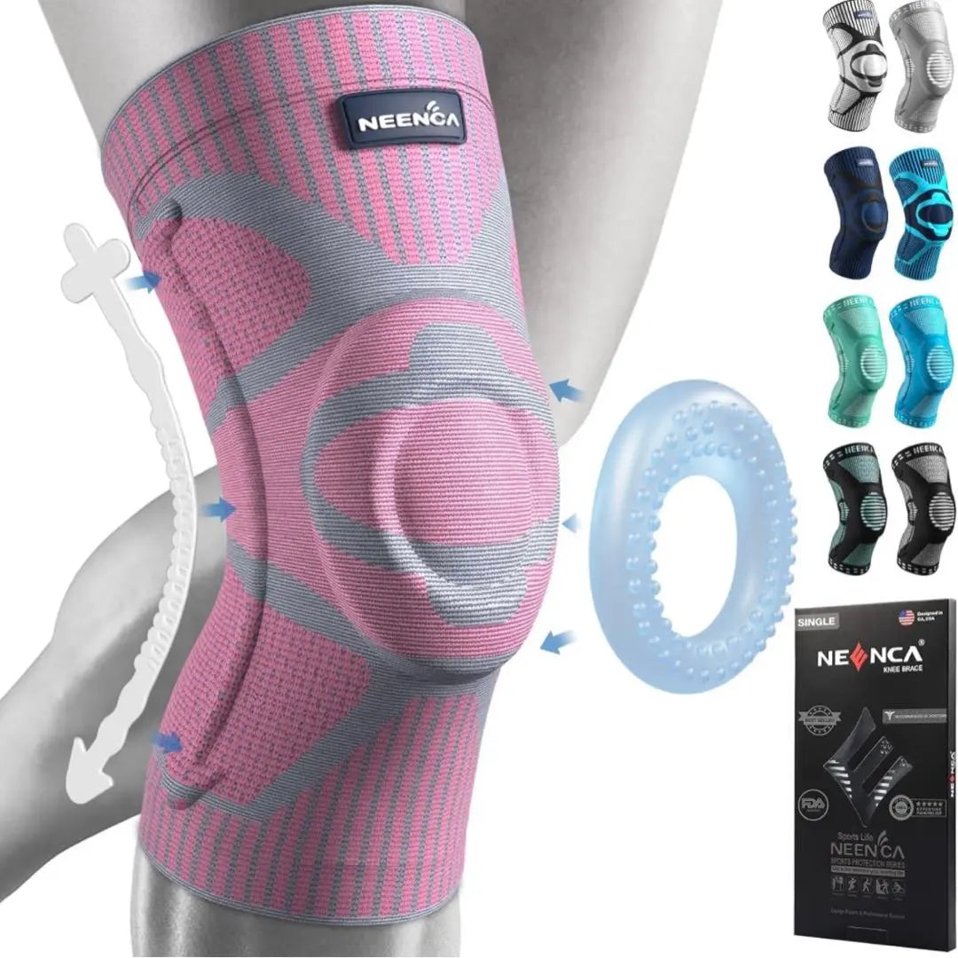 Anonymous delivery ❤️ Knee supporter Sports, both left and right knee fixation, pink, XXL size