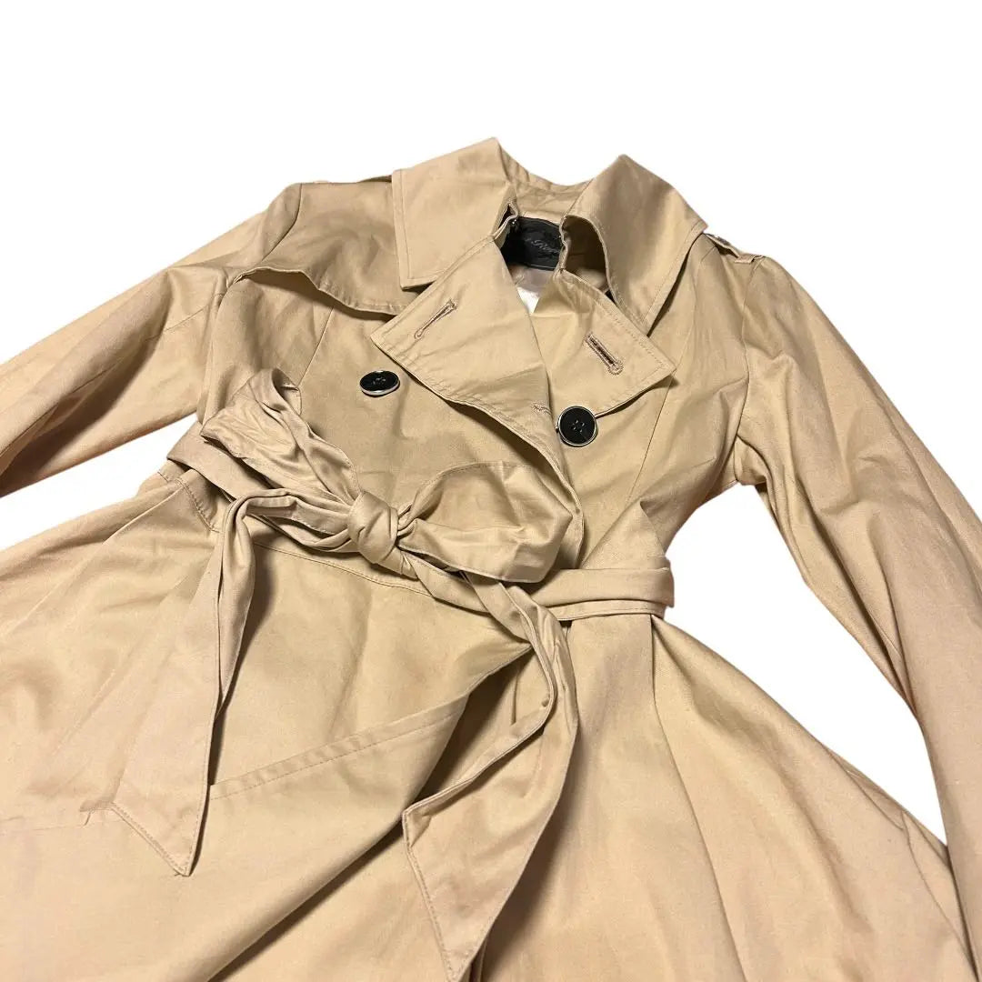 Nueva etiqueta incluida✨】Precio especial✨】Gabardina cruzada beige Rat Roen