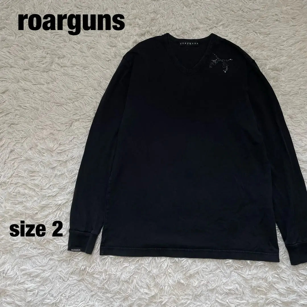 roarguns 2 pistolas Logotipo de un punto de Swarovski | roarguns ロアーガンズ 2丁拳銃 スワロフスキー ワンポイントロゴ