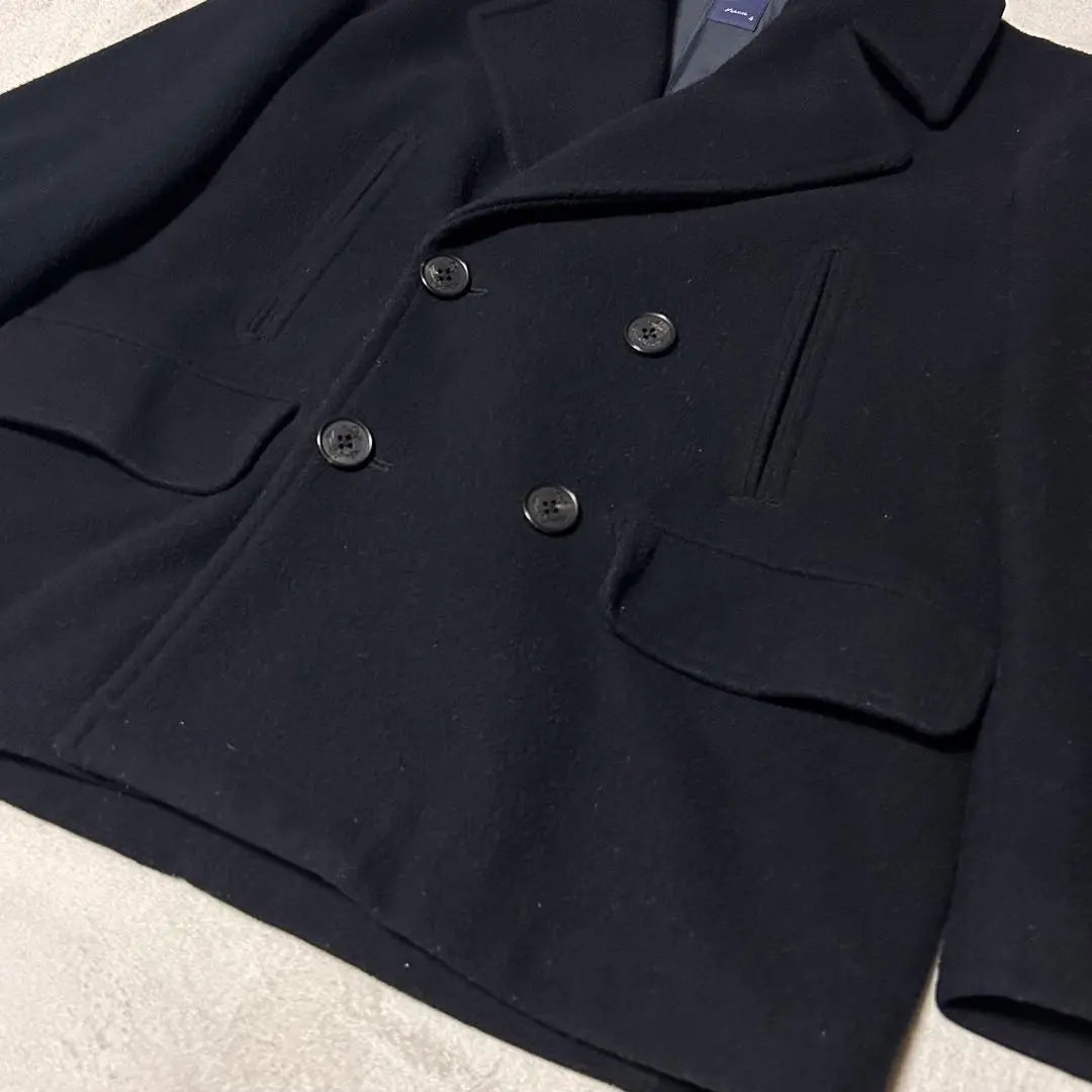 Osabal Pea Court M Black Wool Coat | オーシバル ピーコート M ブラック ウールコート