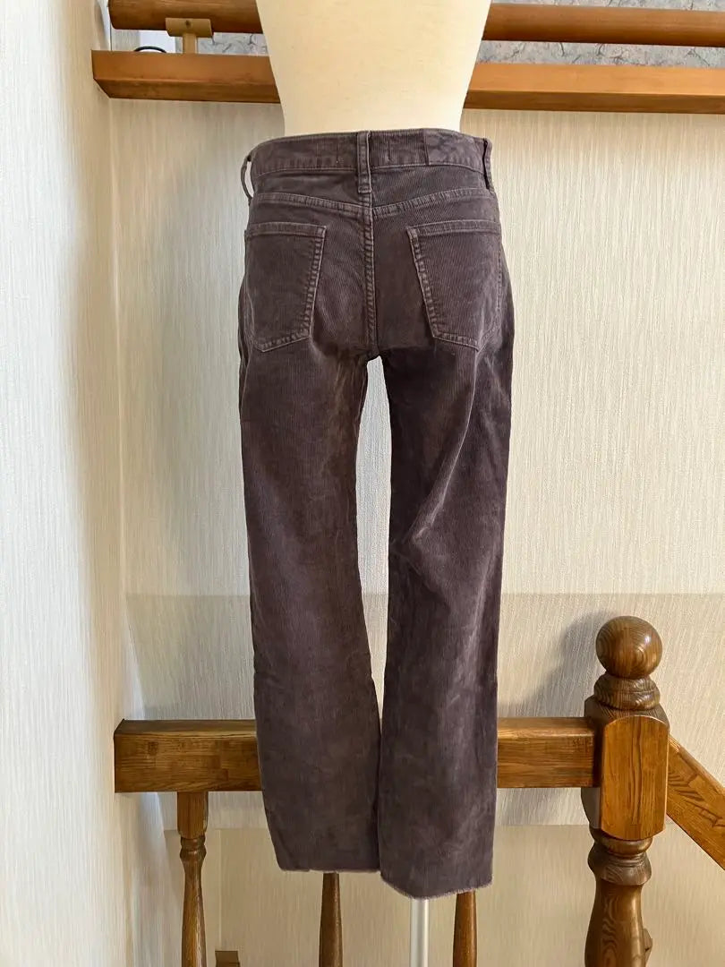 ★Healthy denim healthy denim dark brown corduroy pants 24★