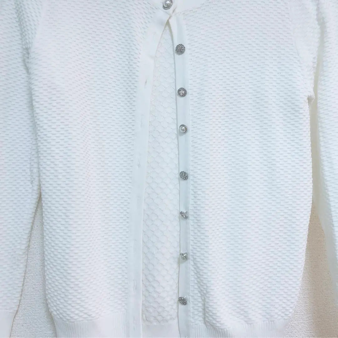 ♡ Hermoso estado ♡ Conjunto de cárdigan de punto de manga corta ZARA Ensemble XL L Blanco