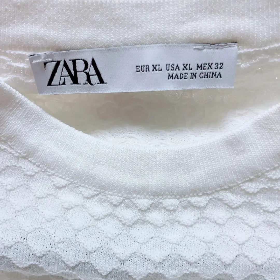 ♡ Hermoso estado ♡ Conjunto de cárdigan de punto de manga corta ZARA Ensemble XL L Blanco