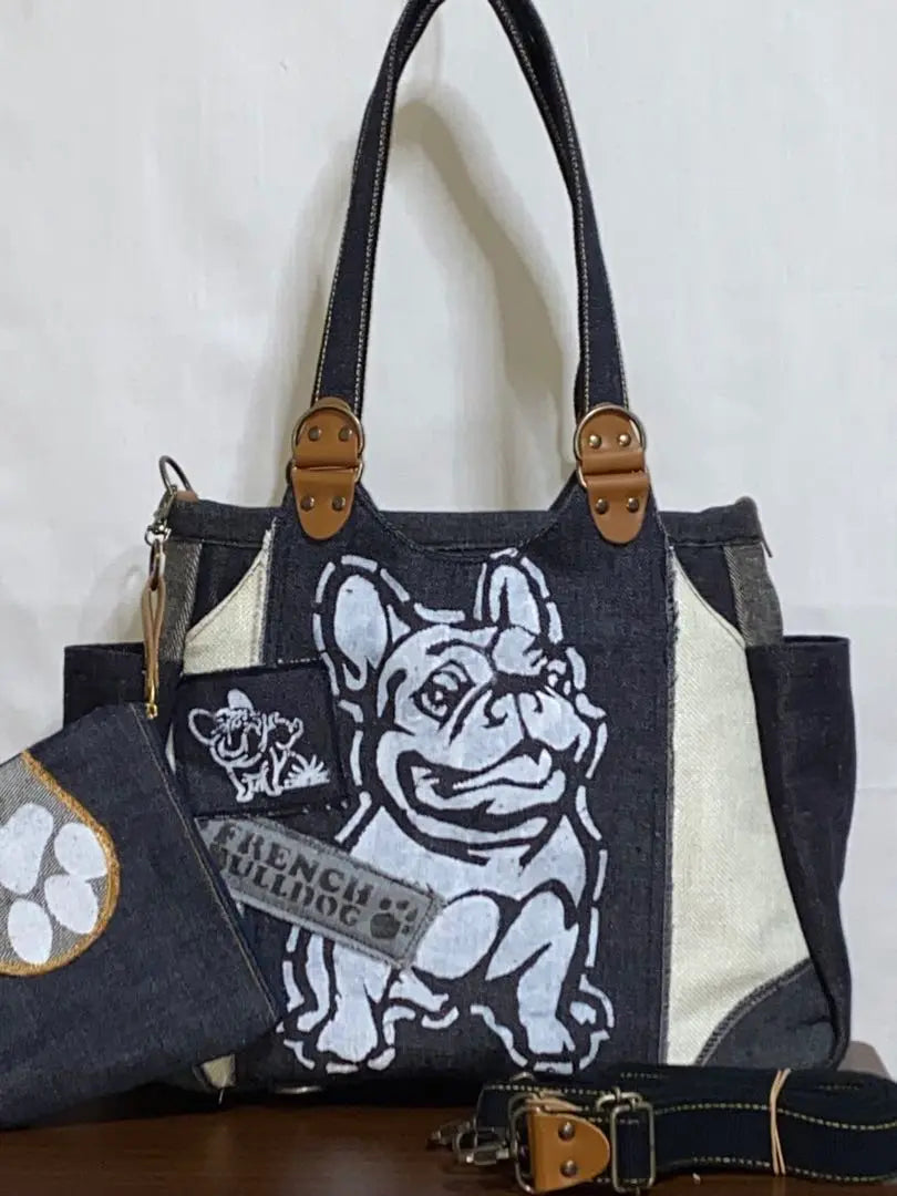 ☆ Denim Okayama ☆ Plantilla ☆ Bulldog francés ☆ Bolsa 4WAY