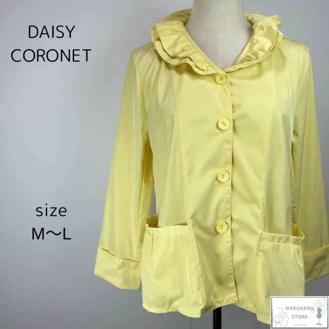 Productos bonitos Chaqueta Daisy Coronet Cuello con volantes Haori ML Amarillo | 訳あり美品 デイジーコロネット ジャケット 羽織り フリル襟 ML イエロー