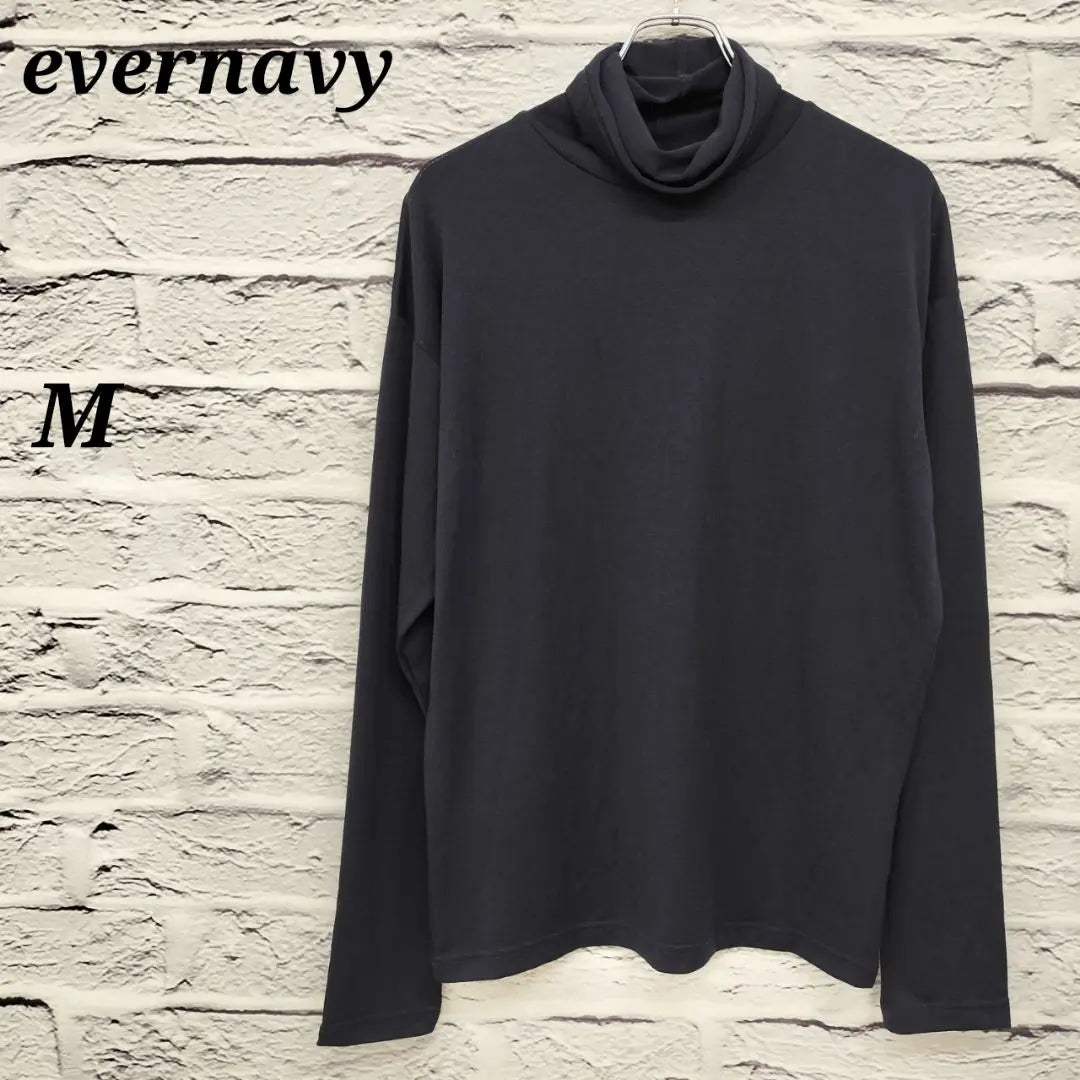 R3282 EVERNAVY [M] Turtle neck long sleeve cut -and -sleeve navy | R3282 evernavy 【M】 タートルネック長袖カットソー ネイビー