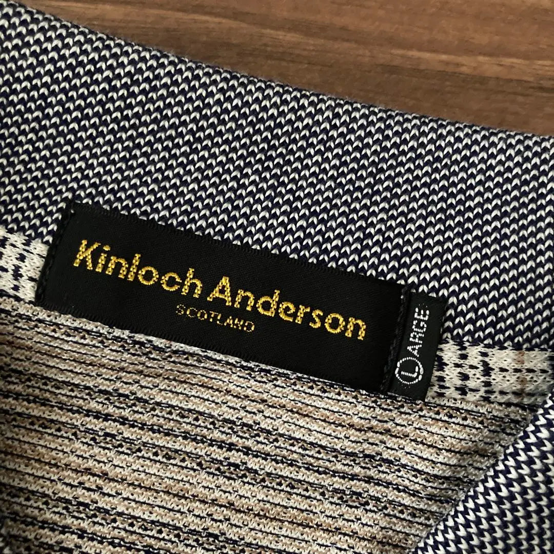 Kinlock Anderson Vintage 80s Checkered Polo Shirt Thick