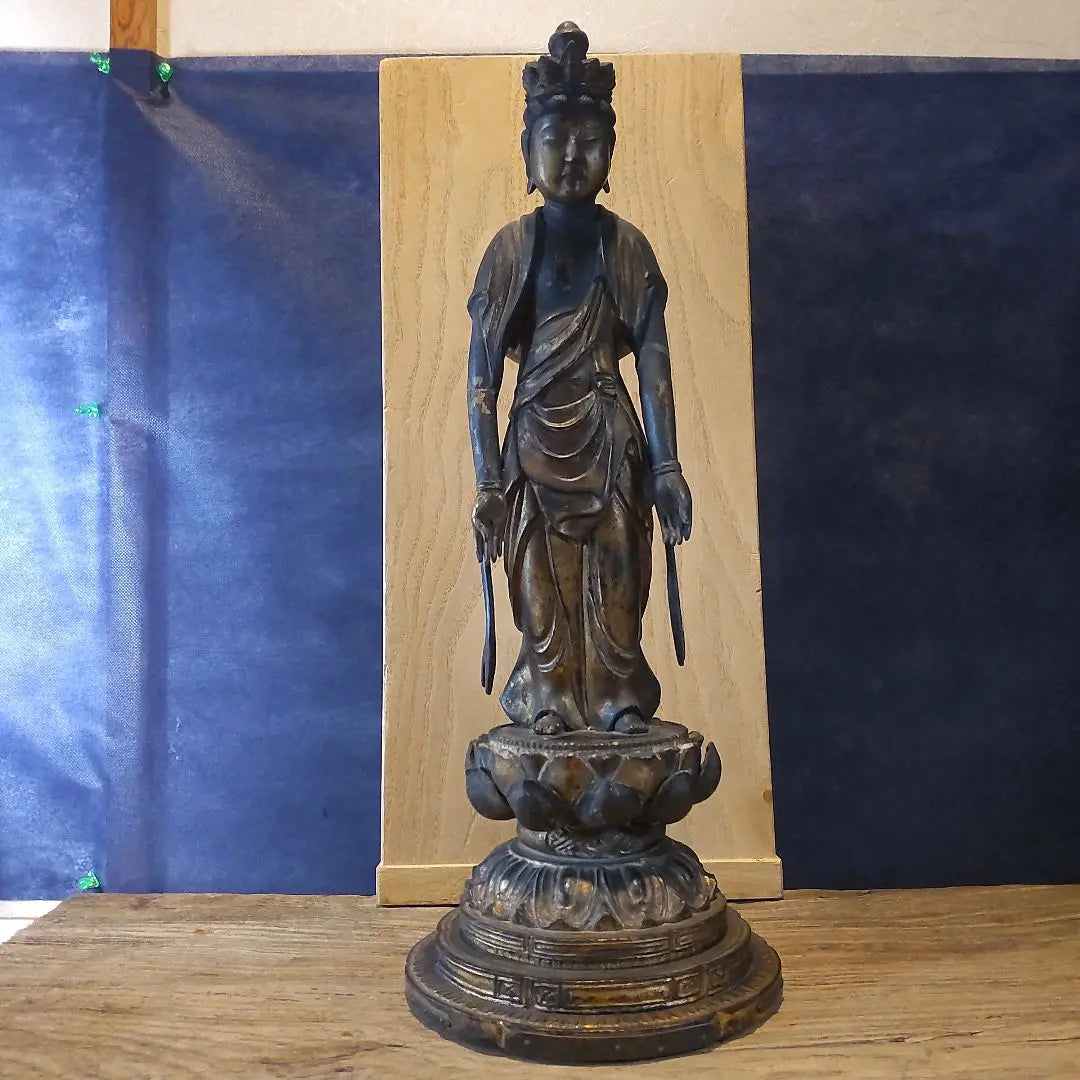 Buddhist Art No. 13 - Wooden Carved Eleven-Faceed Kannon Statue