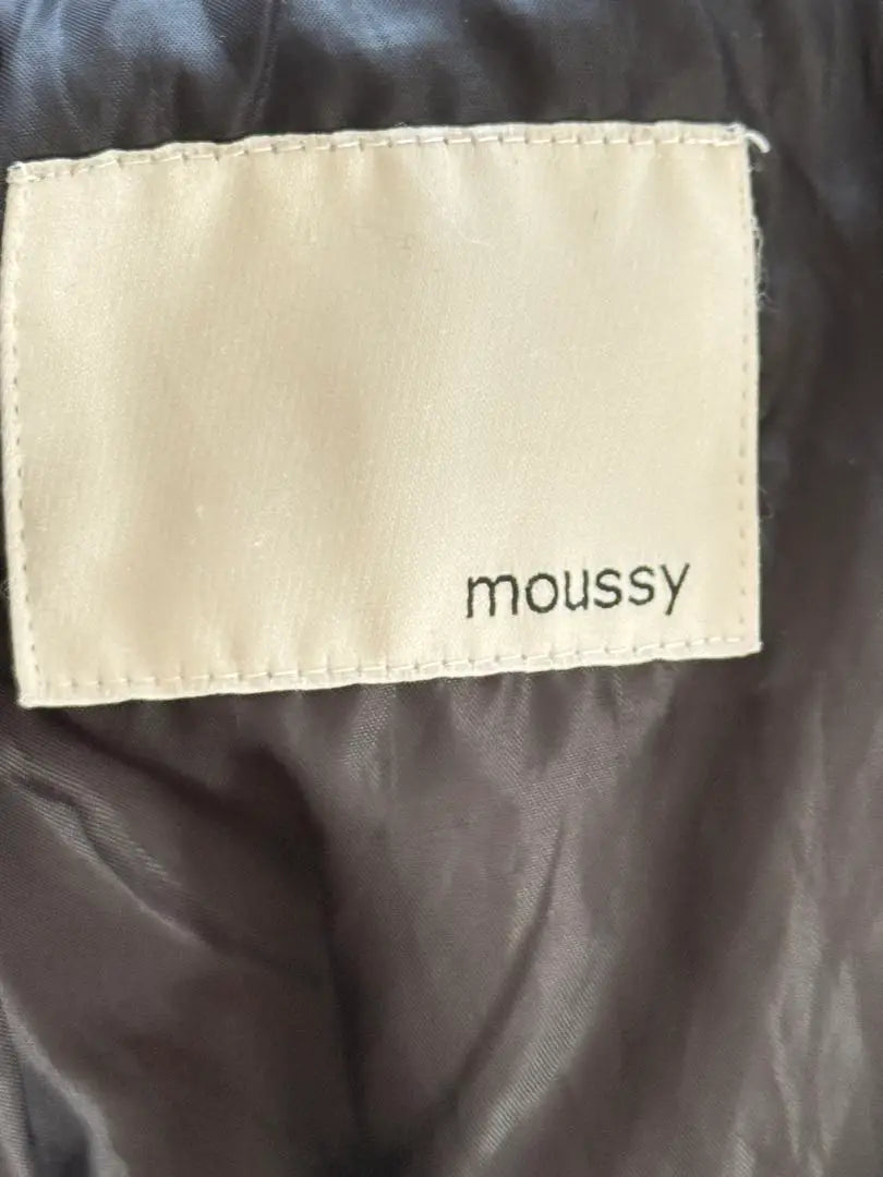 Plumífero con estampado de espiga moussy | ヘリンボーン柄ダウンジャケット moussy