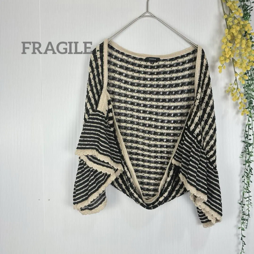 Fragile Fragile Bolero Border 38 Bell Sleeve