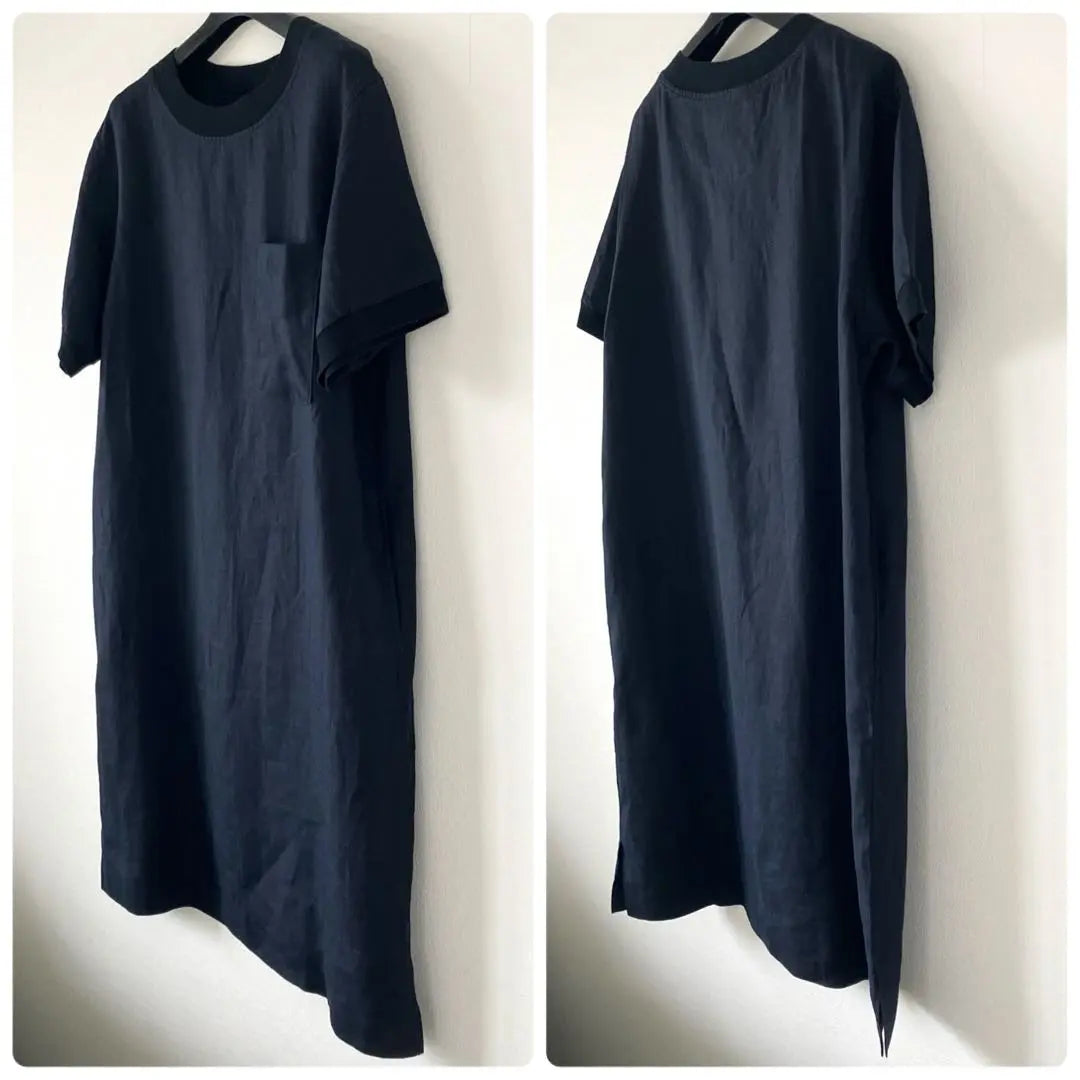 Margaret Howell 21SS Linen Short Sleeve Dress 1 Dark Navy