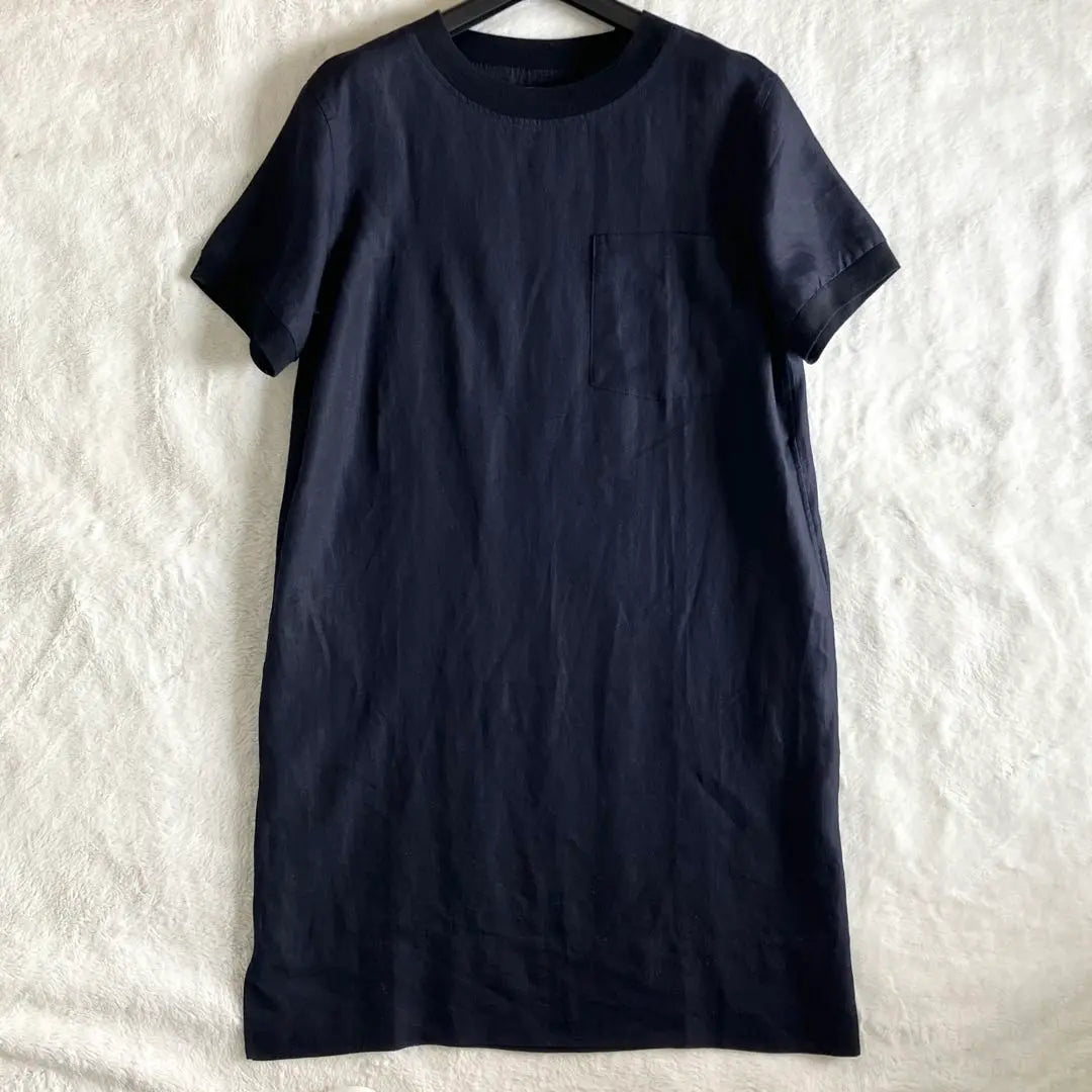 Margaret Howell 21SS Linen Short Sleeve Dress 1 Dark Navy