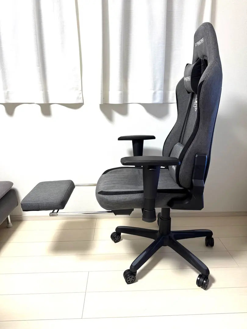 Silla para juegos GTRACING de tela gris