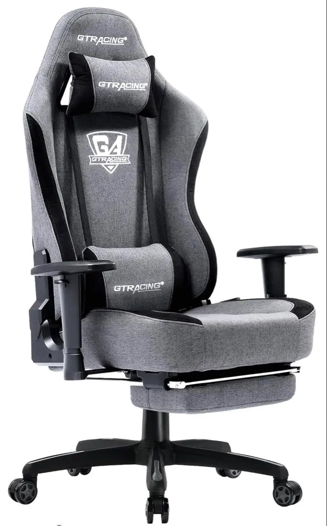 Silla para juegos GTRACING de tela gris