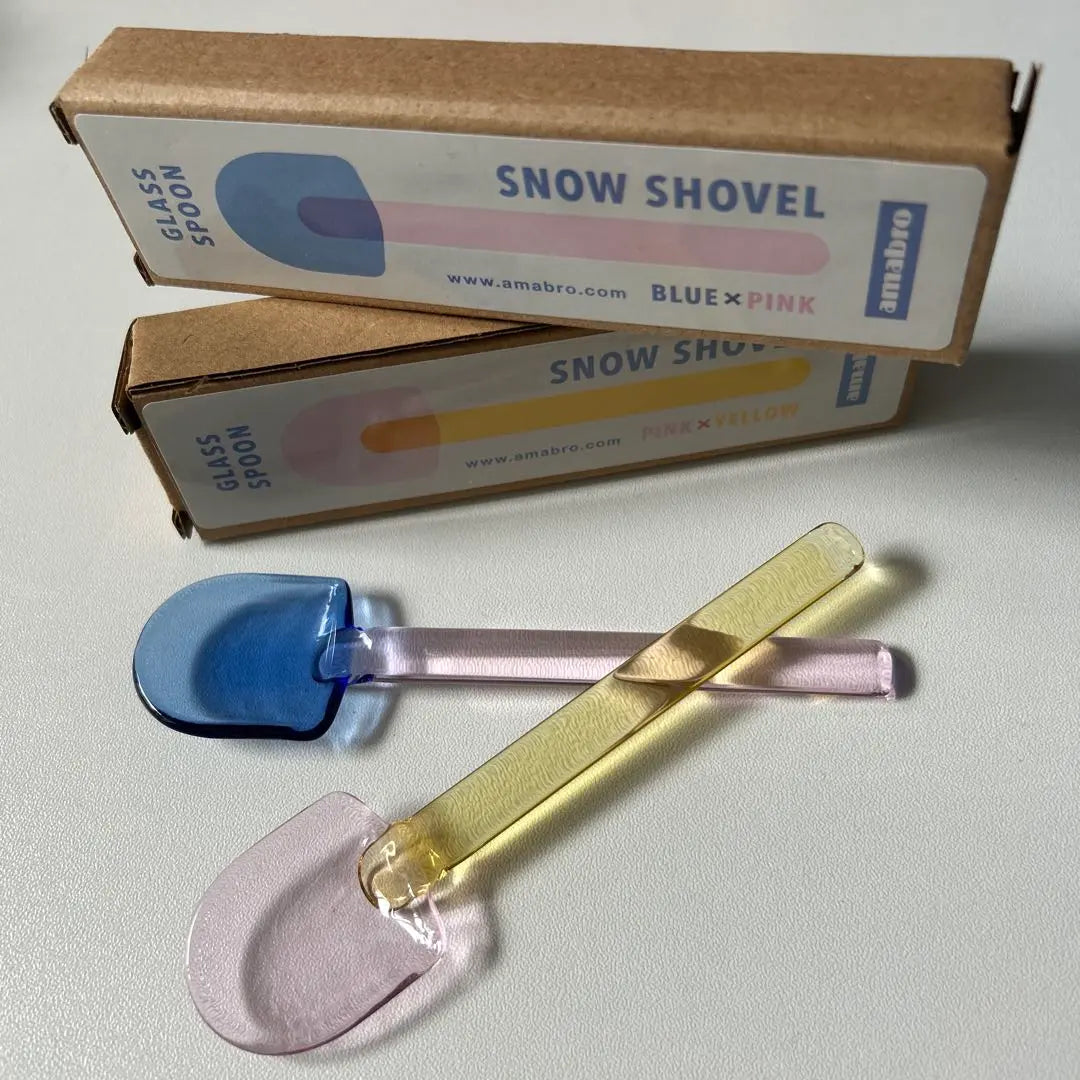 Glass spoon Snow Shovel amabro