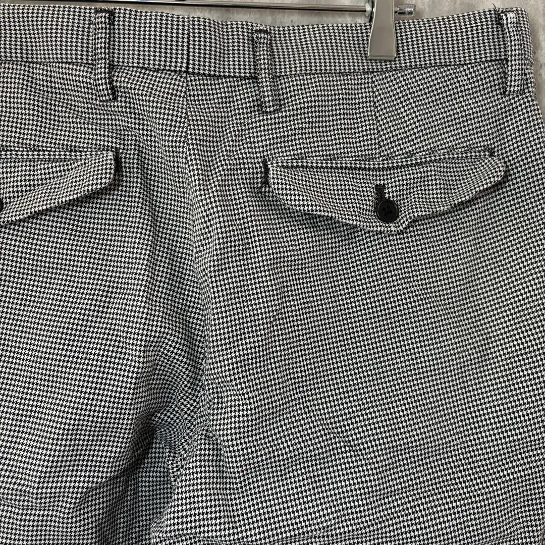 ✨Versátil✨ UNIQLO [85] Pantalón casual, bonito, estampado pata de gallo, algodón, combinable