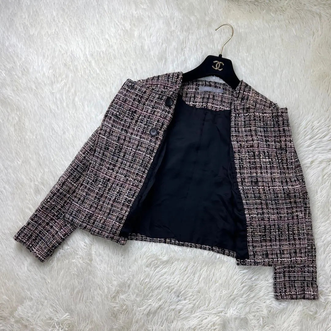 Beautiful condition ♡Theory luxe Theory luxe No collar tweed jacket