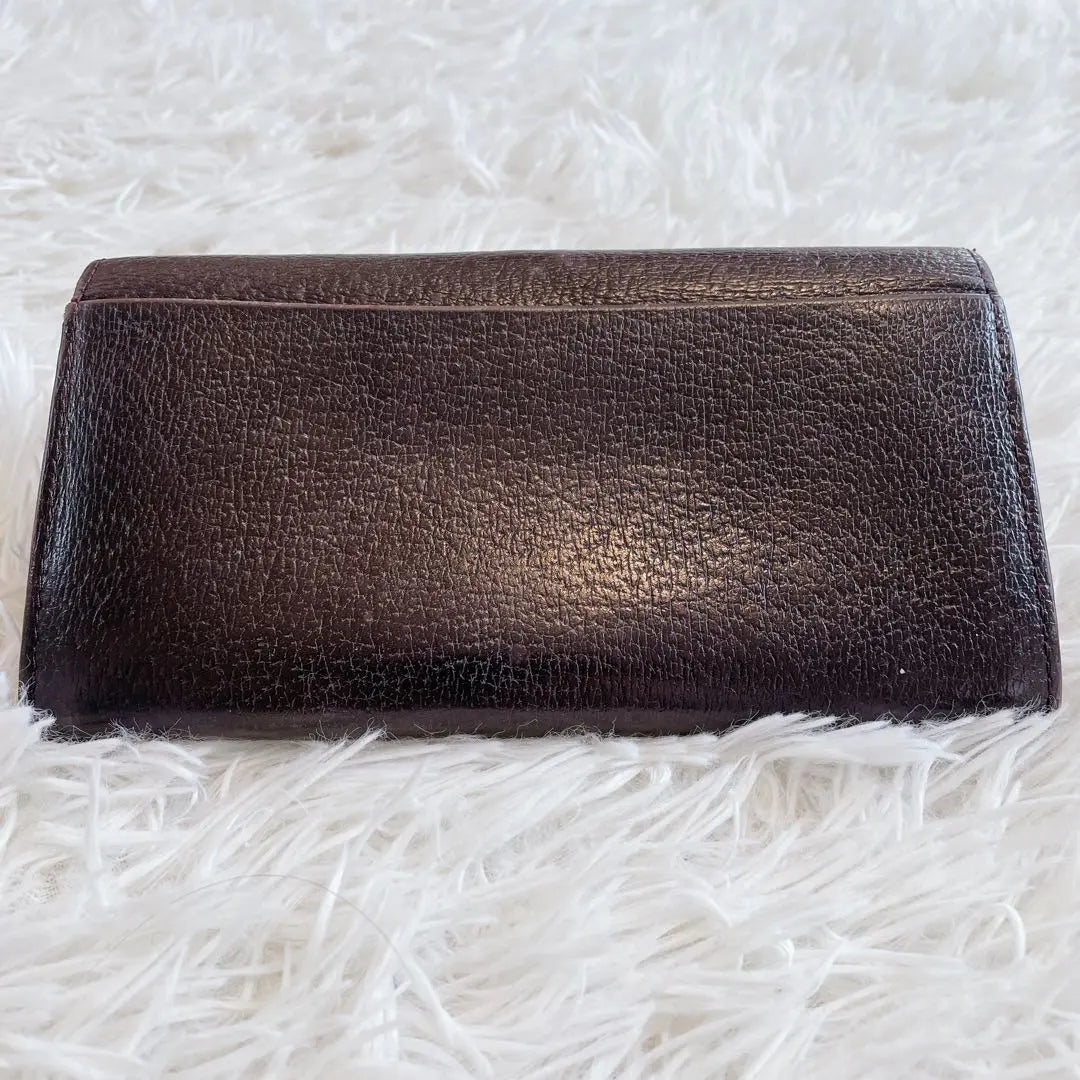 vivienne west wood long wallet leather black