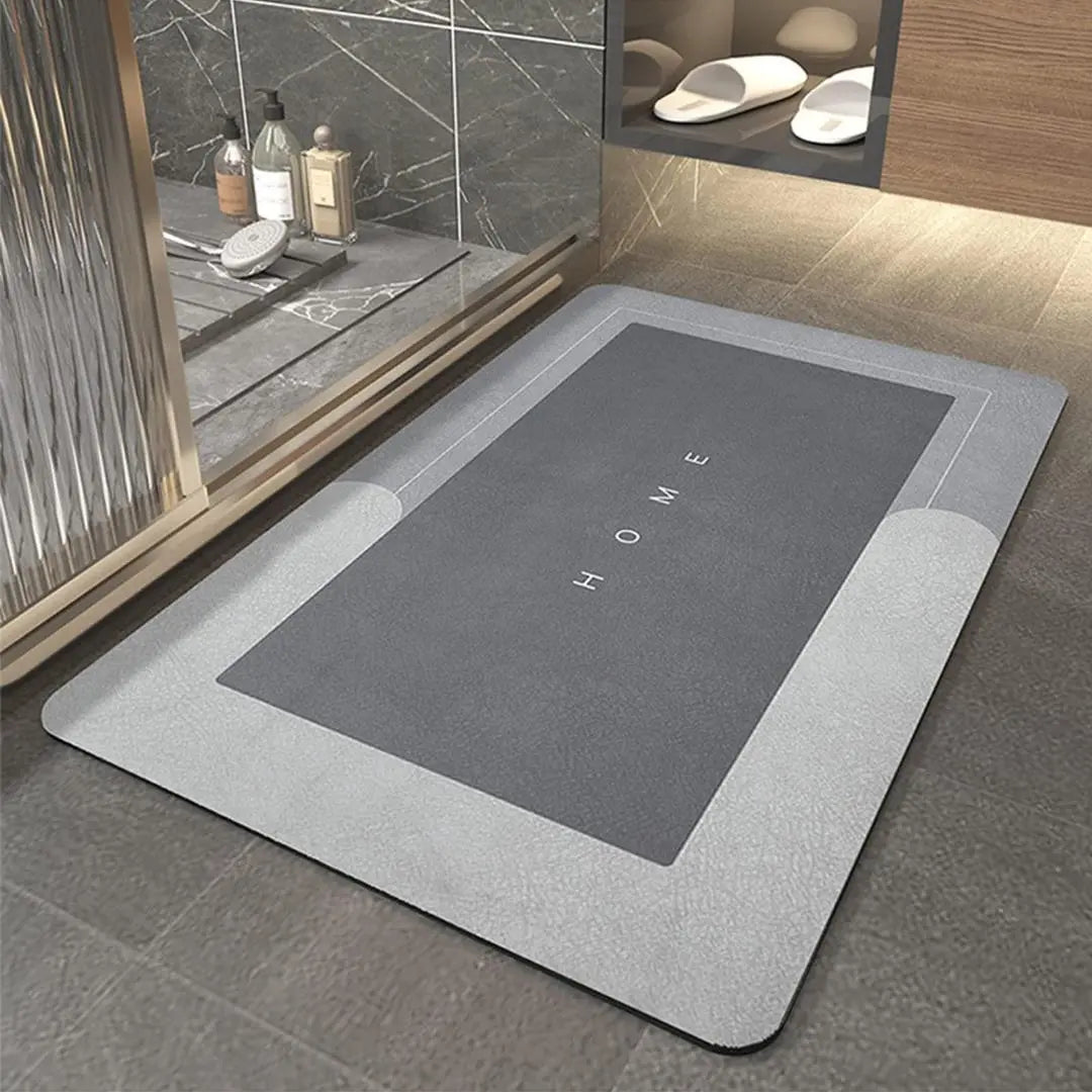 Alfombrilla de baño con capacidad de absorción de agua y de secado rápido, limpia y duradera.