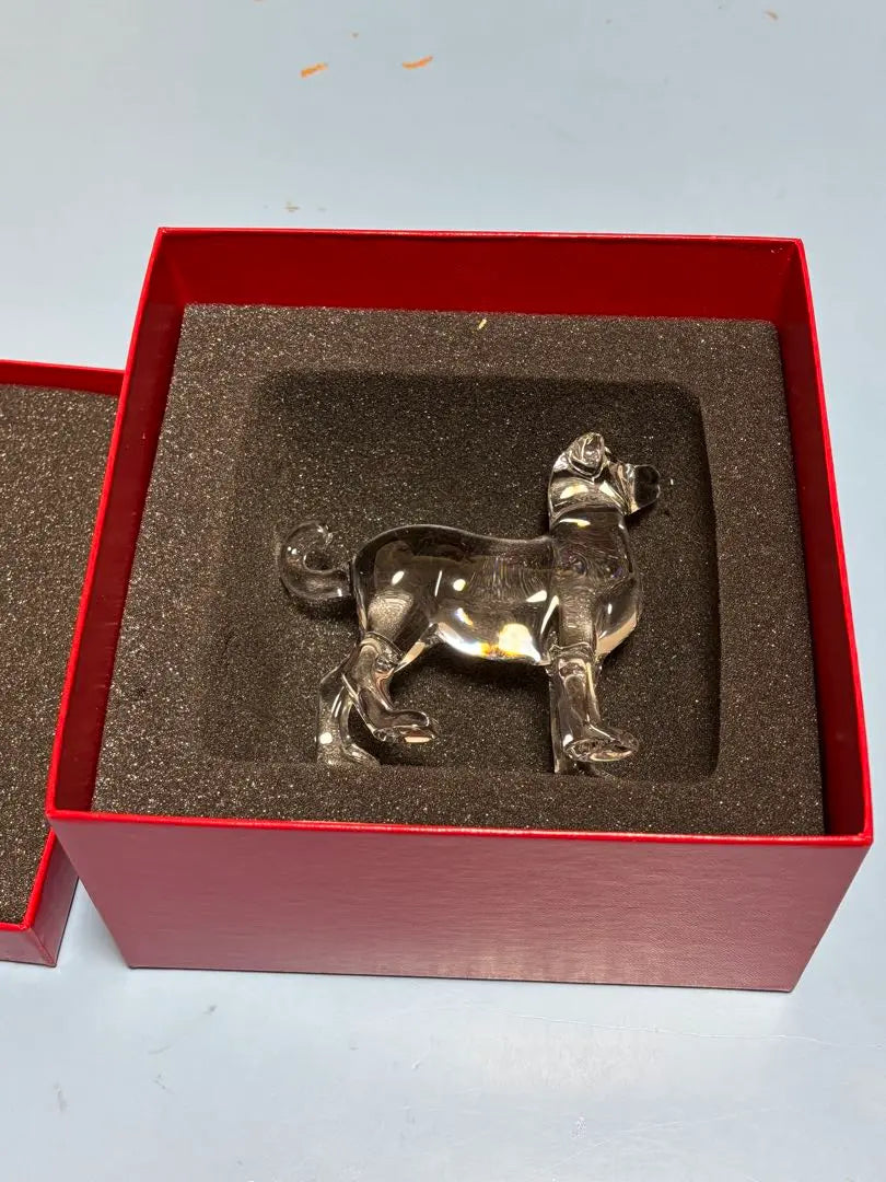 ☆Reducción de precio final ☆Nuevo y sin usar ☆Objeto de perro de cristal de Baccarat