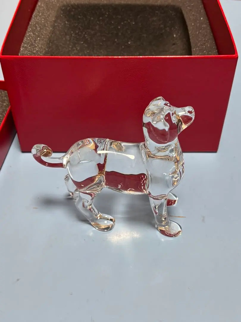 ☆Reducción de precio final ☆Nuevo y sin usar ☆Objeto de perro de cristal de Baccarat