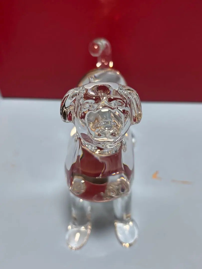 ☆Reducción de precio final ☆Nuevo y sin usar ☆Objeto de perro de cristal de Baccarat