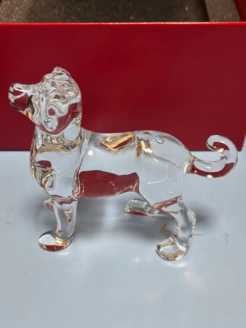 ☆Final price reduction ☆New and unused ☆Baccarat Crystal Dog Object