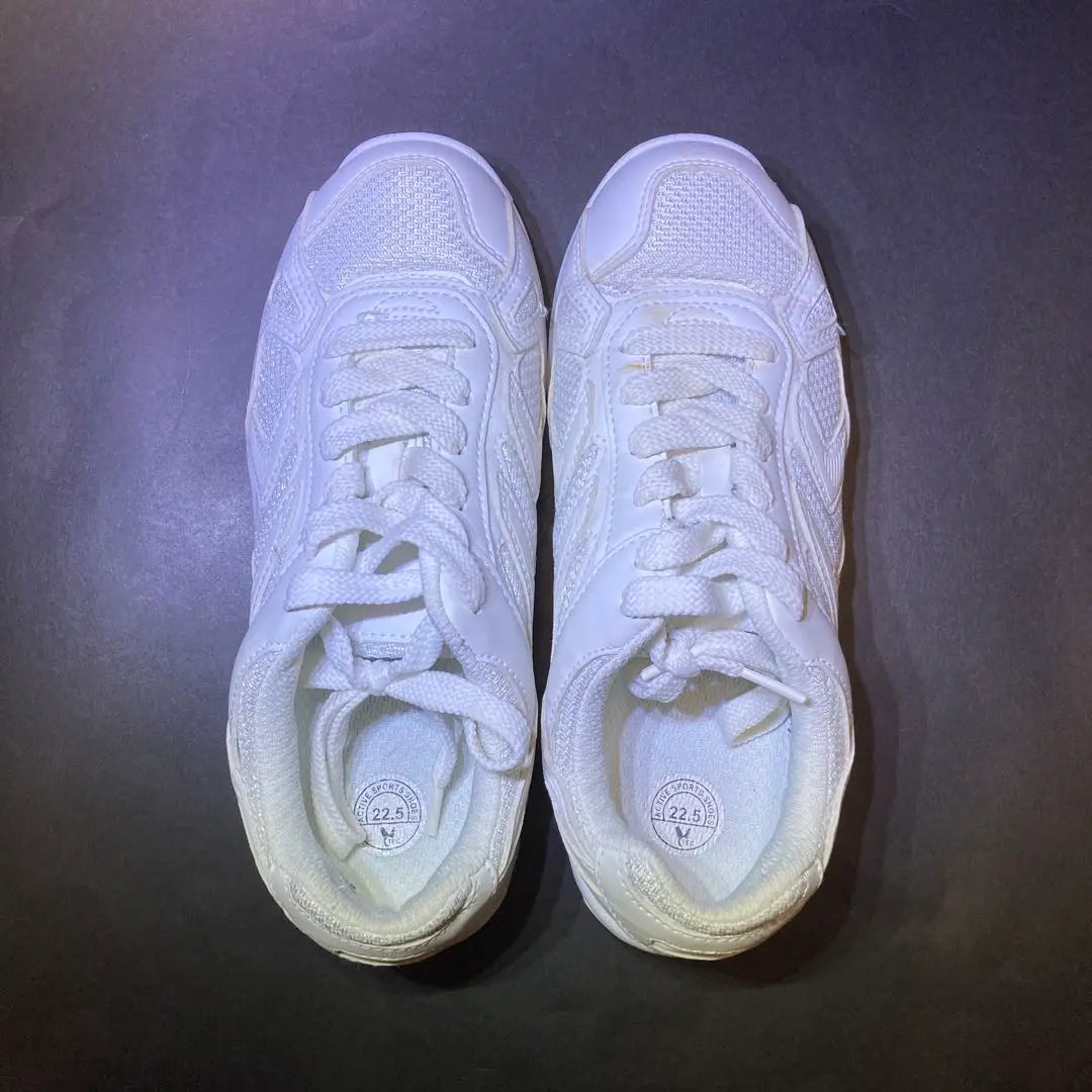 White mesh dodgeball shoes