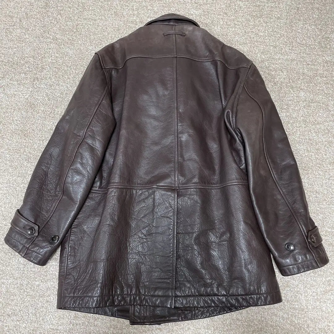 [90's Vintage] Men's Tinolas Leather Coat Size Free Brown