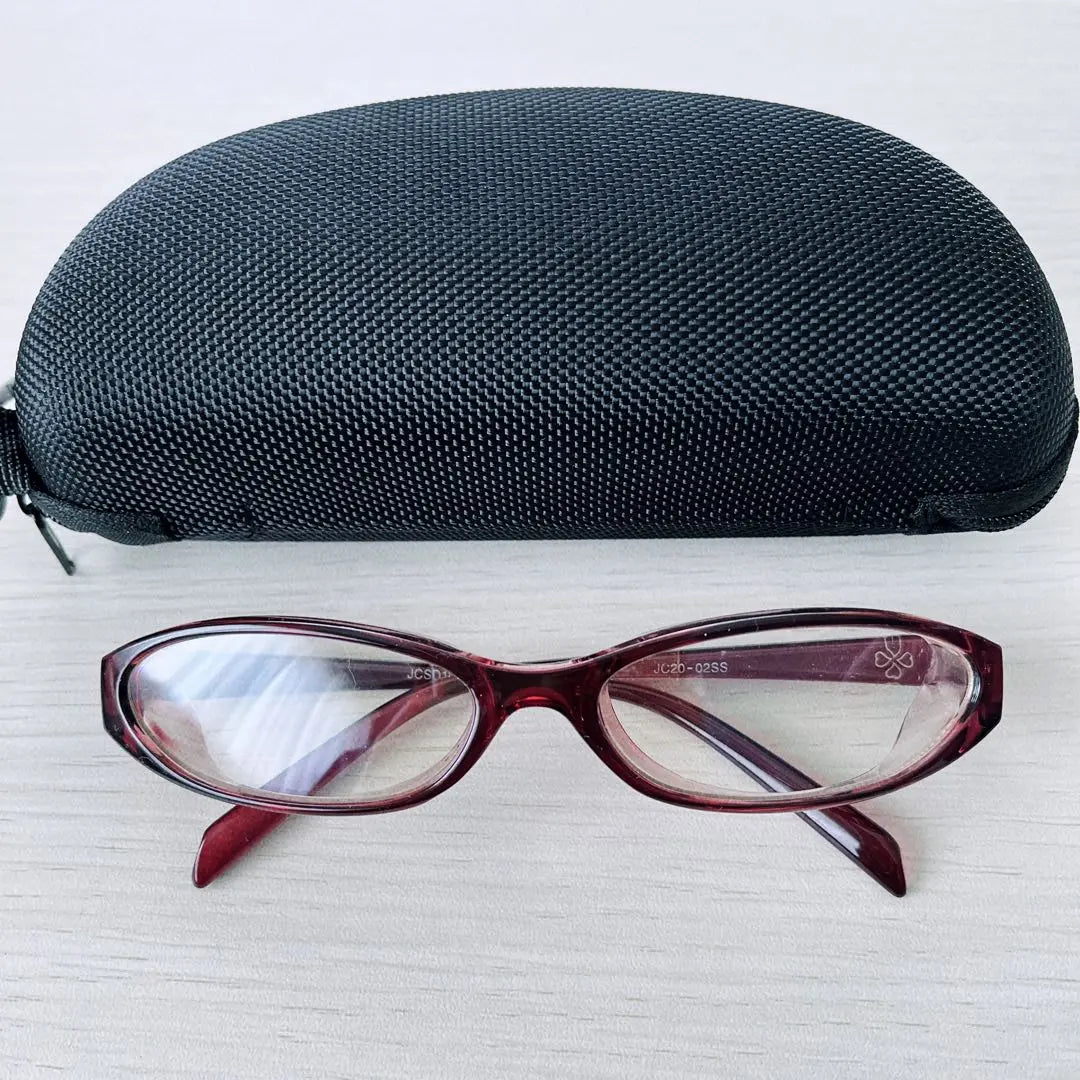 New for children, hay fever, glasses, red, with hard case (black)