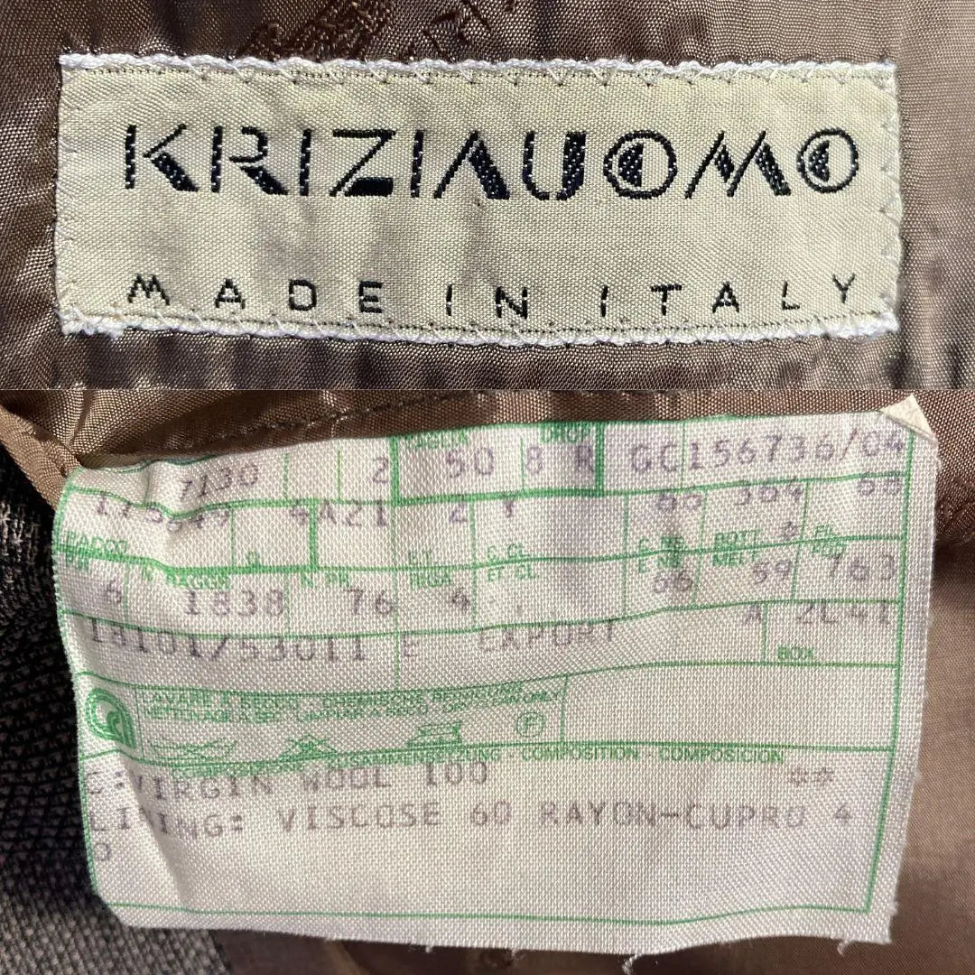 KRIZIAUOMO Chaqueta sastre de lana confeccionada en Italia talla 50 XL | KRIZIAUOMO イタリア製 ウール テーラードジャケット サイズ50 XL