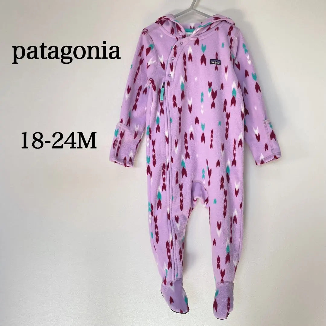 Mono de polar Patagonia [18-24 meses] con capucha para bebé en color morado