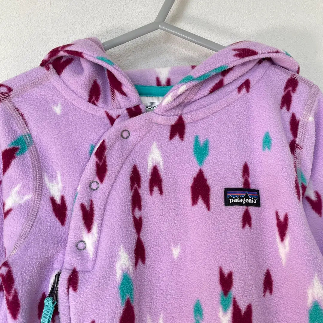 Patagonia Fleece Romper [18-24M] Baby Purple Hooded